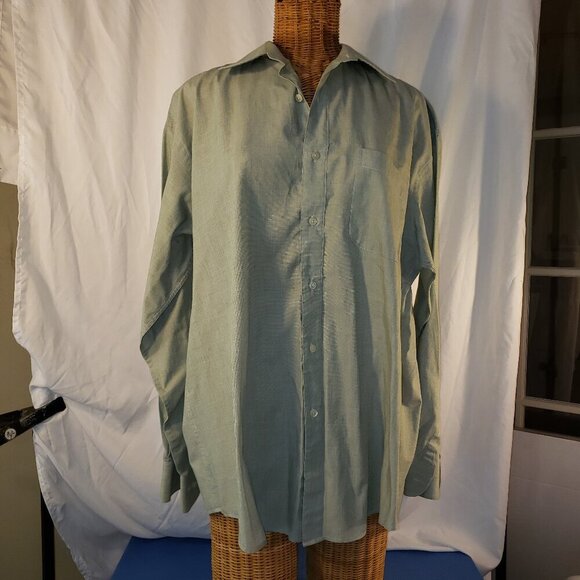 Italo Mondo "The Shirt" Men's Long Sleeve Button Down Shirt in Gray - 17.5 34/35 - Picture 1 of 4